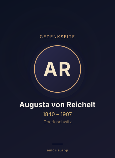 Gedenkportrait von Augusta von Reichelt