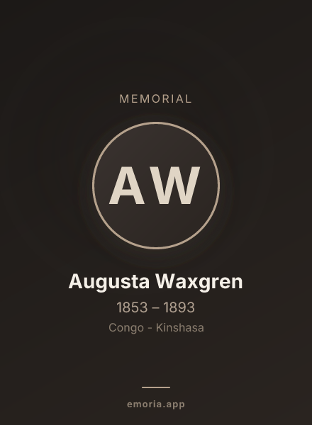 Memorial portrait of Augusta Waxgren