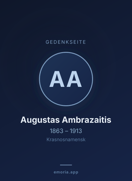 Gedenkportrait von Augustas Ambrazaitis