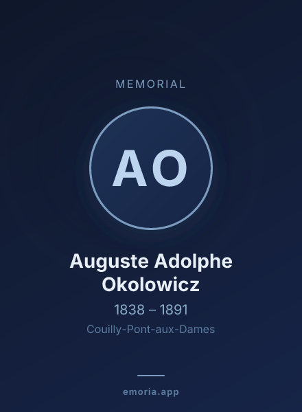 Memorial portrait of Auguste Adolphe Okolowicz