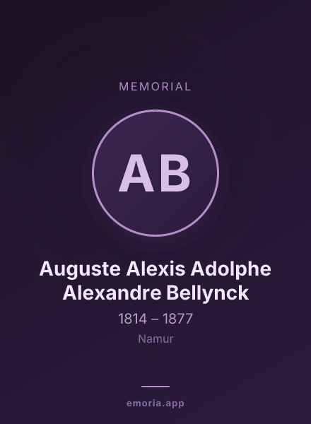 Memorial portrait of Auguste Alexis Adolphe Alexandre Bellynck