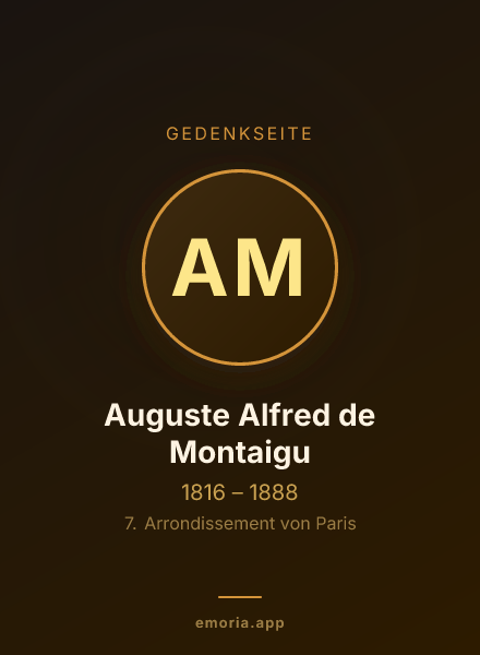 Gedenkportrait von Auguste Alfred de Montaigu
