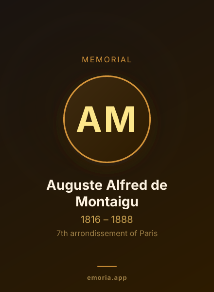 Memorial portrait of Auguste Alfred de Montaigu