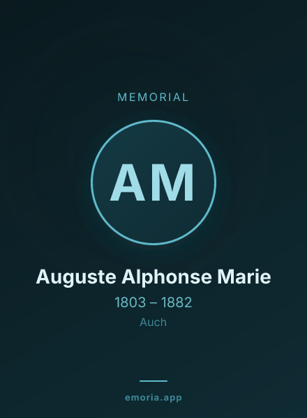 Memorial portrait of Auguste Alphonse Marie