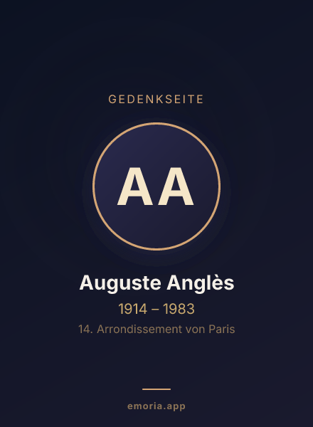 Gedenkportrait von Auguste Anglès