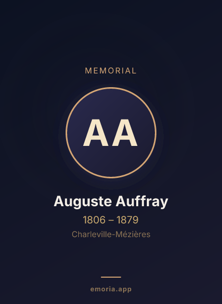 Memorial portrait of Auguste Auffray