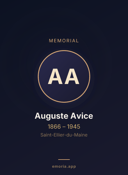 Memorial portrait of Auguste Avice