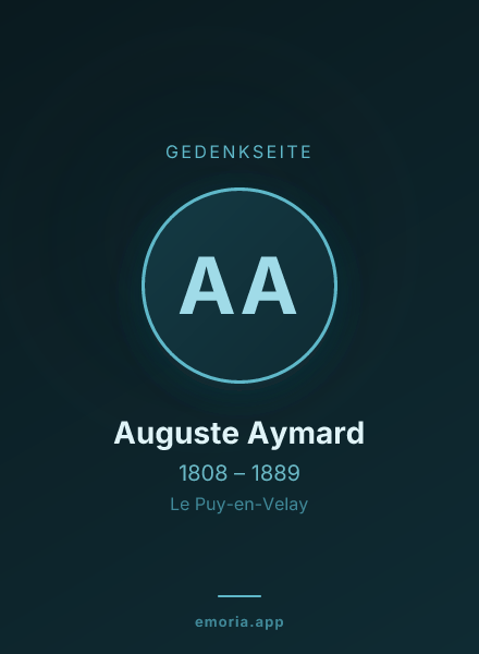 Gedenkportrait von Auguste Aymard