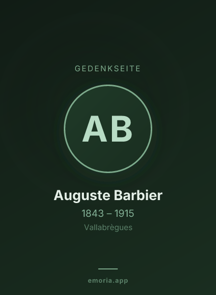 Gedenkportrait von Auguste Barbier