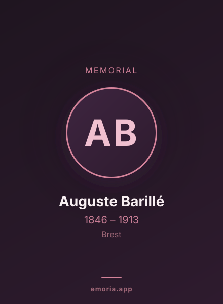 Memorial portrait of Auguste Barillé