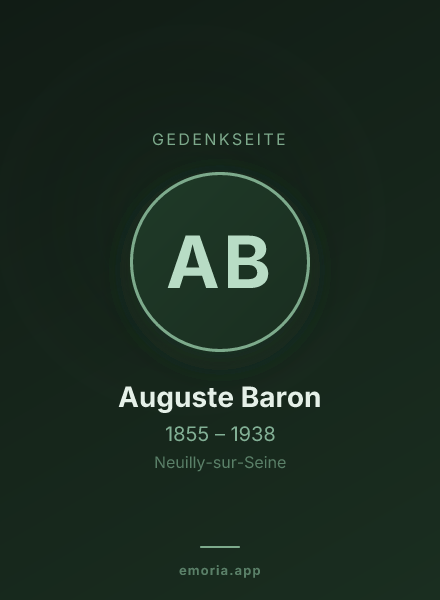 Gedenkportrait von Auguste Baron