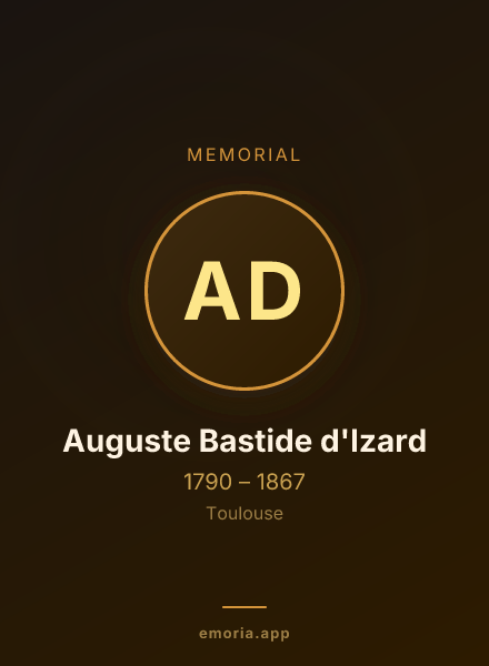 Memorial portrait of Auguste Bastide d'Izard