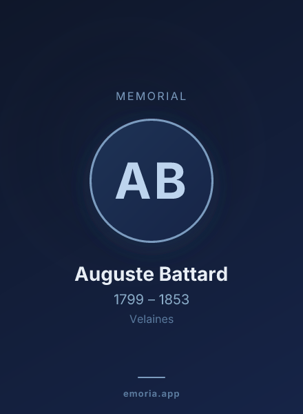 Memorial portrait of Auguste Battard
