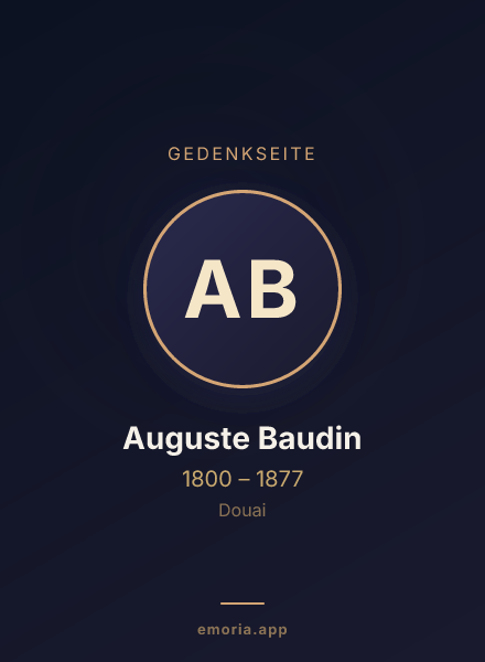 Gedenkportrait von Auguste Baudin