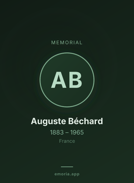 Memorial portrait of Auguste Béchard