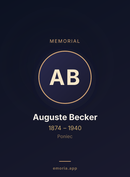 Memorial portrait of Auguste Becker