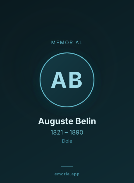 Memorial portrait of Auguste Belin