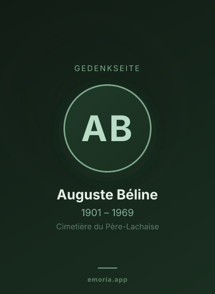 Gedenkportrait von Auguste Béline