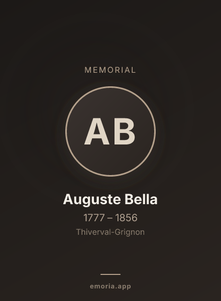 Memorial portrait of Auguste Bella