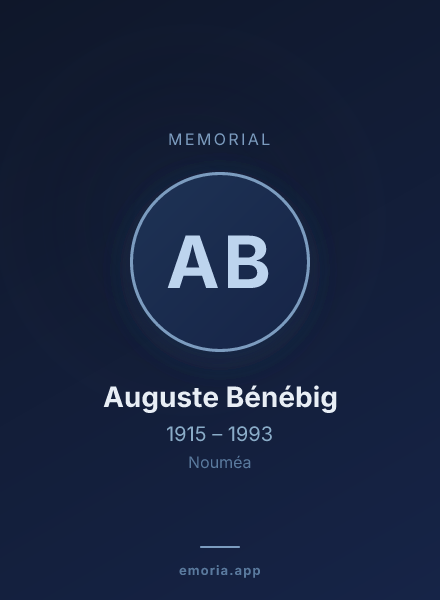 Memorial portrait of Auguste Bénébig