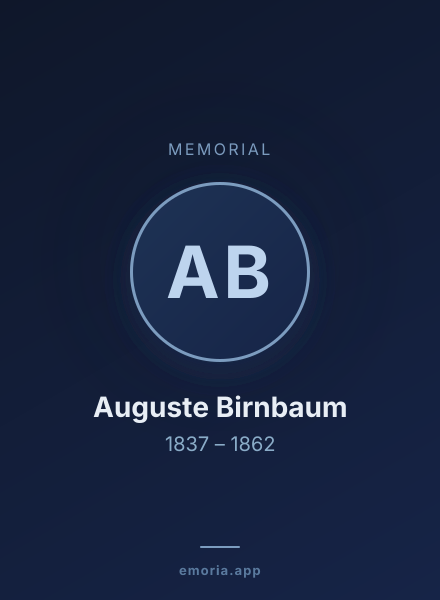 Memorial portrait of Auguste Birnbaum