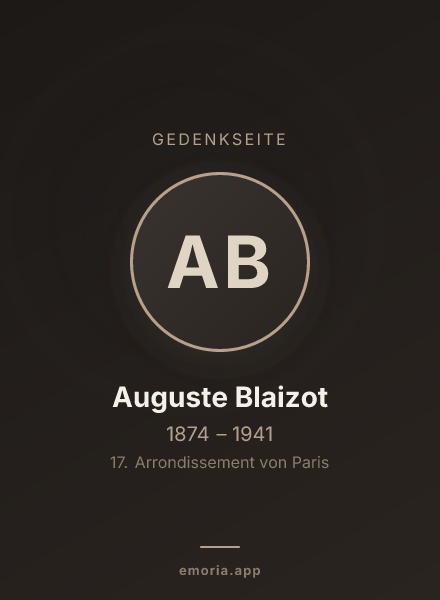Gedenkportrait von Auguste Blaizot