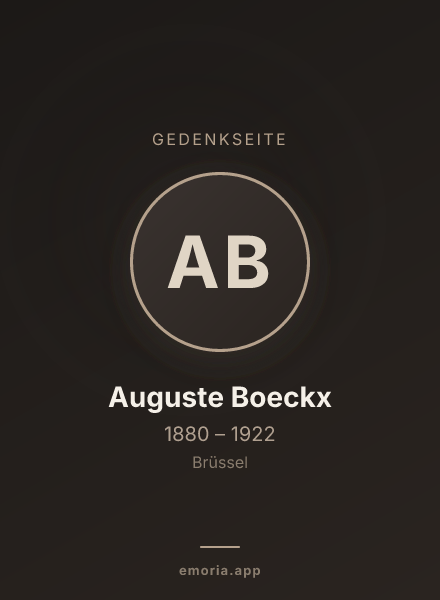 Gedenkportrait von Auguste Boeckx