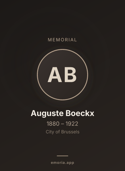 Memorial portrait of Auguste Boeckx