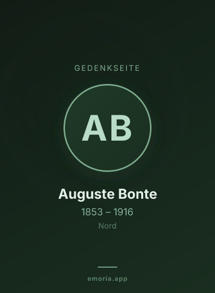Gedenkportrait von Auguste Bonte