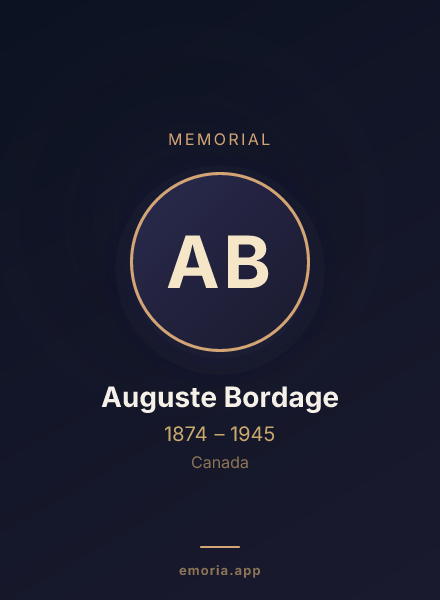 Memorial portrait of Auguste Bordage
