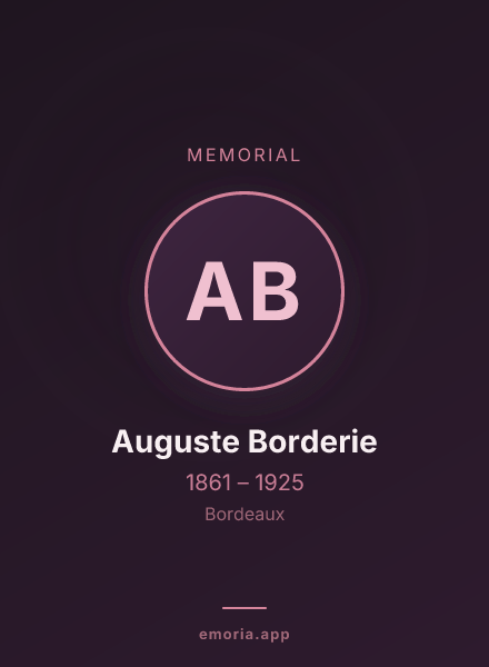 Memorial portrait of Auguste Borderie