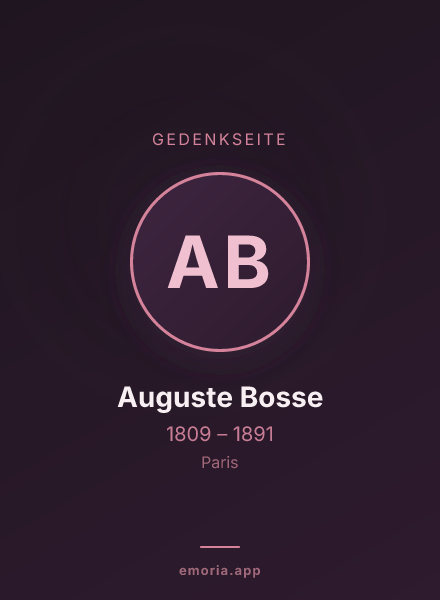 Gedenkportrait von Auguste Bosse