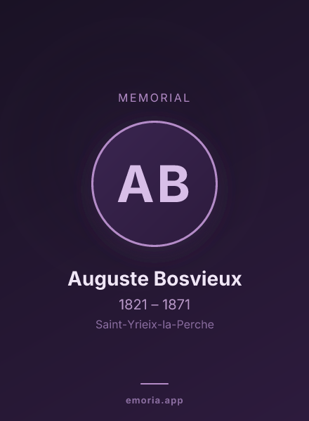 Memorial portrait of Auguste Bosvieux