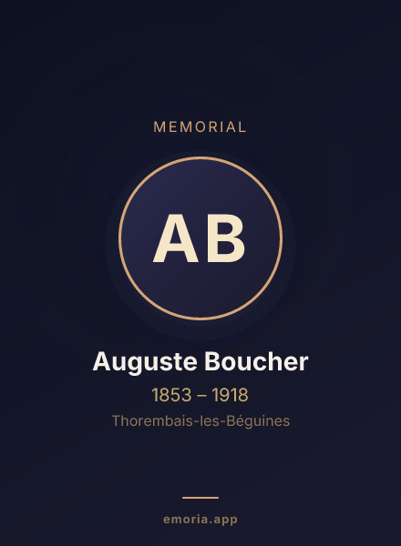 Memorial portrait of Auguste Boucher