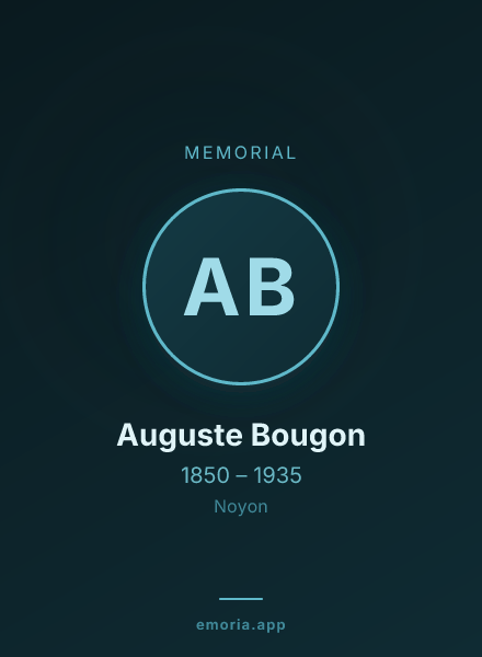 Memorial portrait of Auguste Bougon