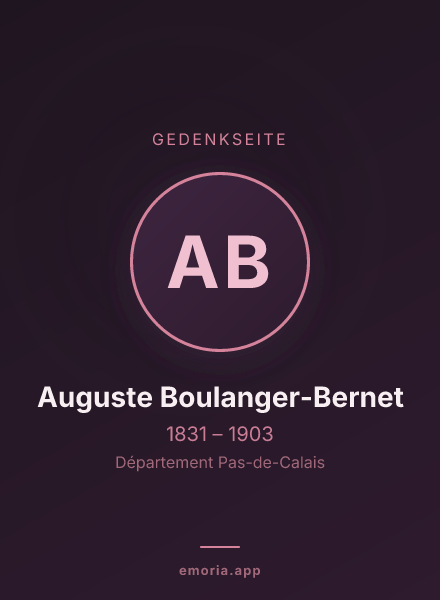 Gedenkportrait von Auguste Boulanger-Bernet