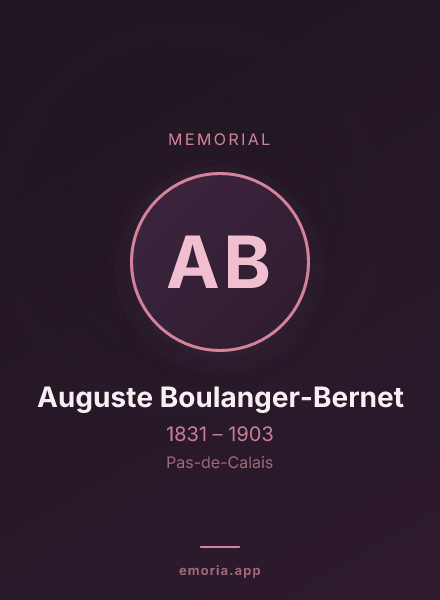Memorial portrait of Auguste Boulanger-Bernet