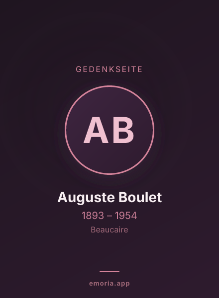 Gedenkportrait von Auguste Boulet