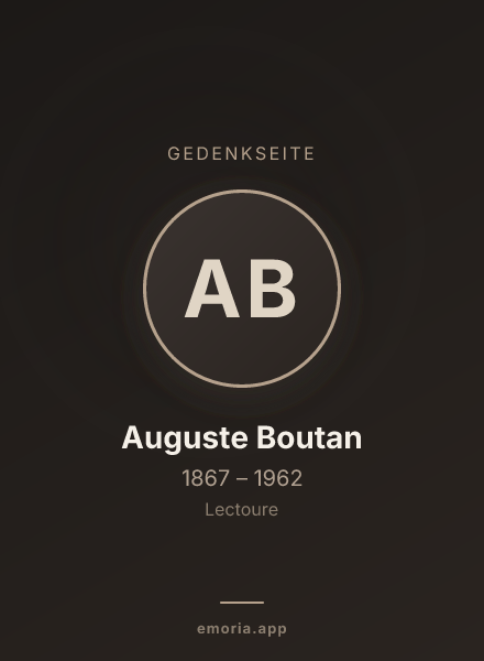 Gedenkportrait von Auguste Boutan
