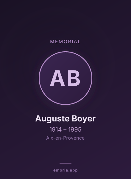Memorial portrait of Auguste Boyer