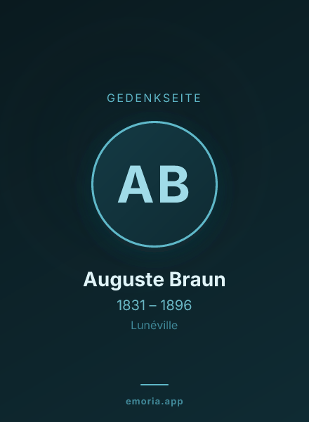 Gedenkportrait von Auguste Braun