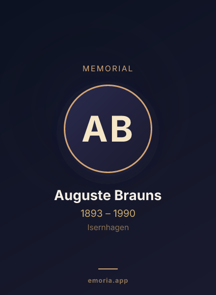 Memorial portrait of Auguste Brauns