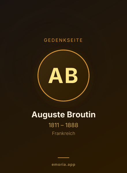 Gedenkportrait von Auguste Broutin
