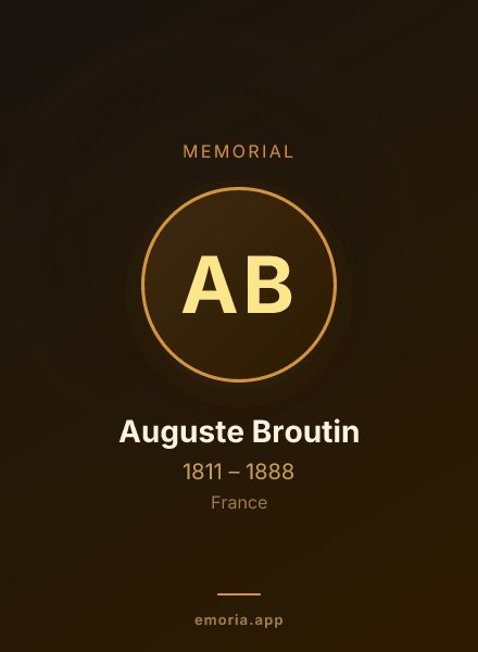 Memorial portrait of Auguste Broutin