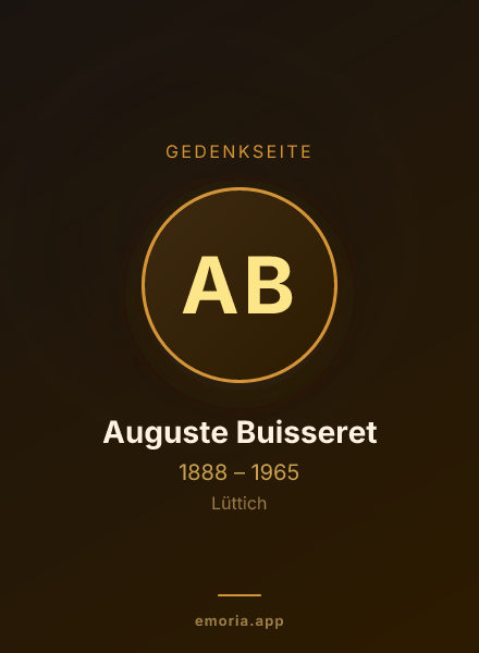 Gedenkportrait von Auguste Buisseret