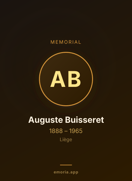 Memorial portrait of Auguste Buisseret