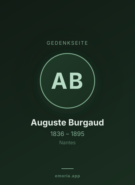 Gedenkportrait von Auguste Burgaud