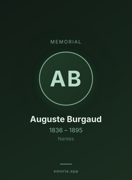 Memorial portrait of Auguste Burgaud