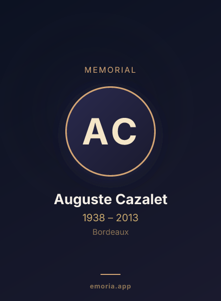 Memorial portrait of Auguste Cazalet