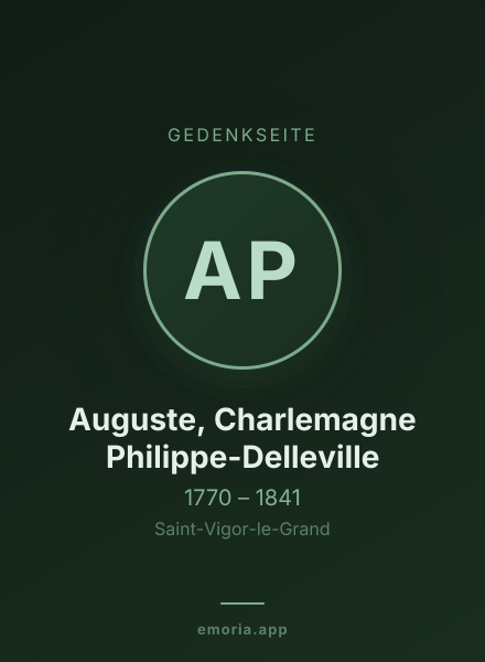 Gedenkportrait von Auguste, Charlemagne Philippe-Delleville